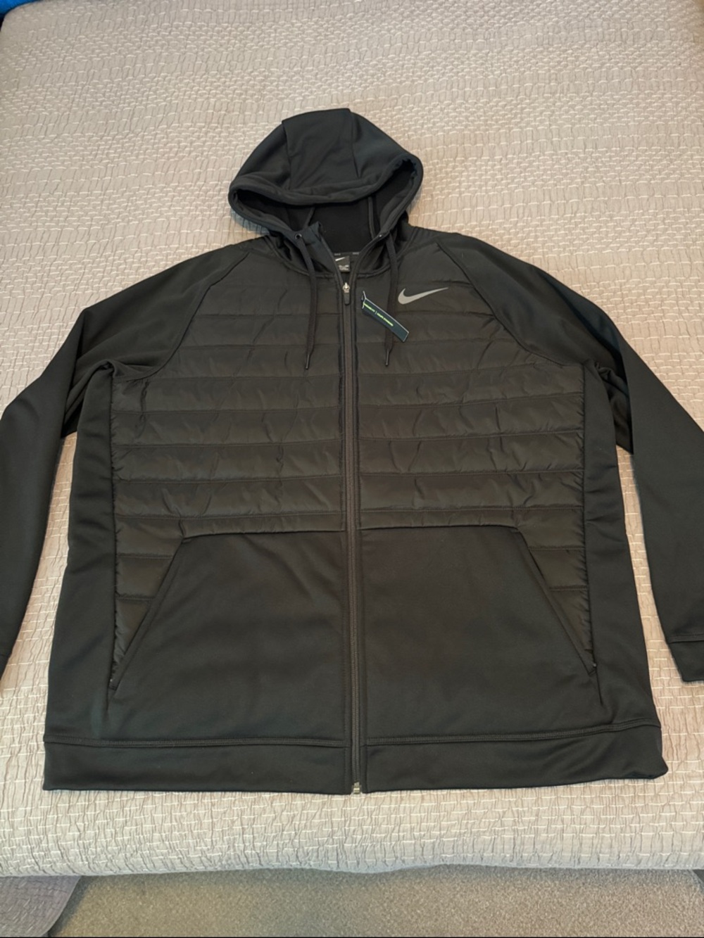 Nike Zip Up Puffer Hooded Sweatshirt